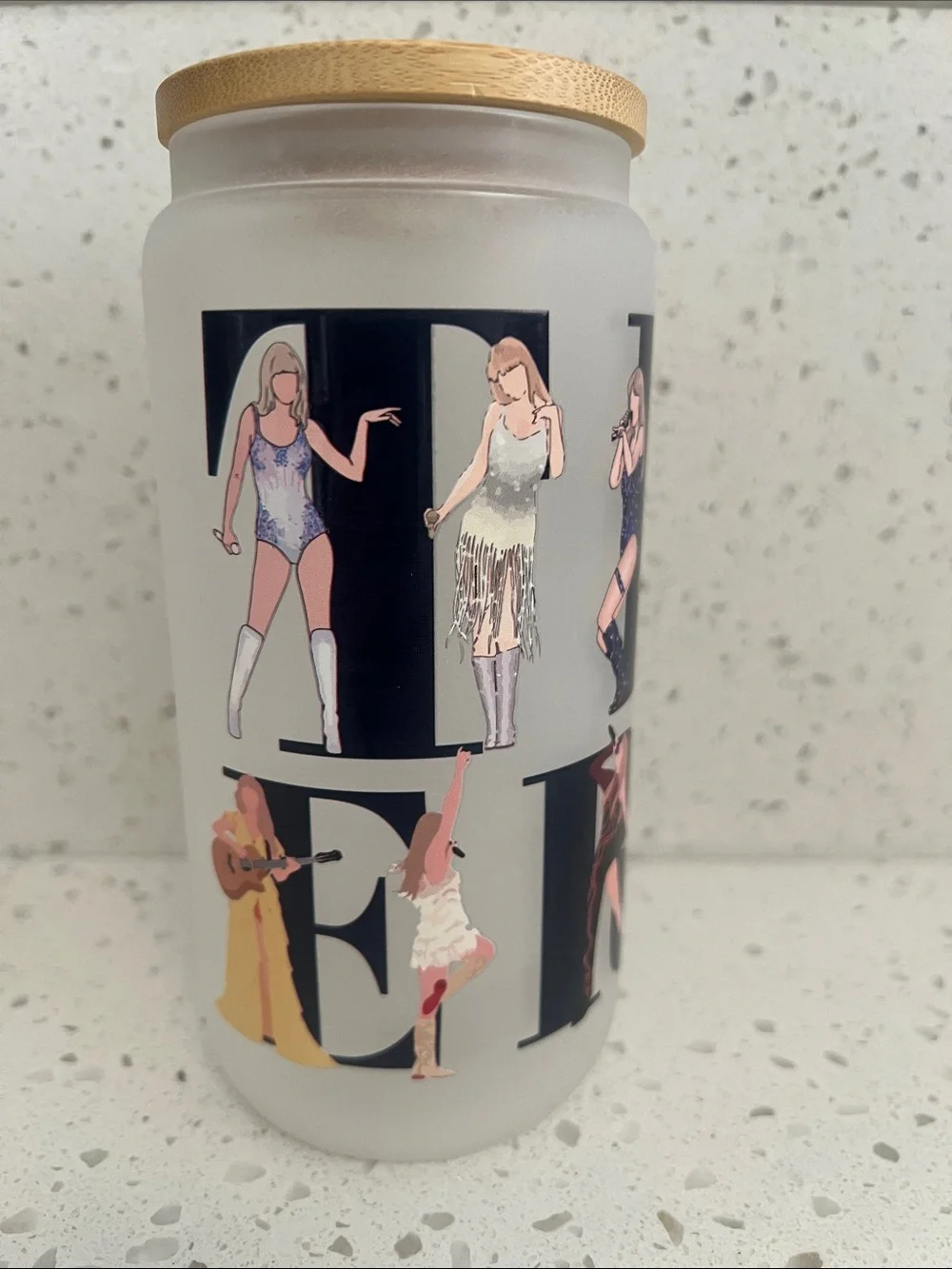 Taylor Swift Eras Tour Glass Tumbler